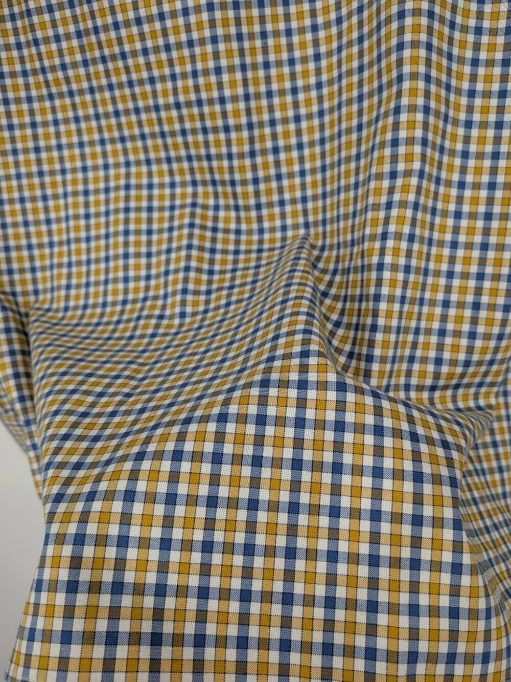 Banana Republic Untucked Slim Fit Gingham Button Up Shirt Non Iron Office Large